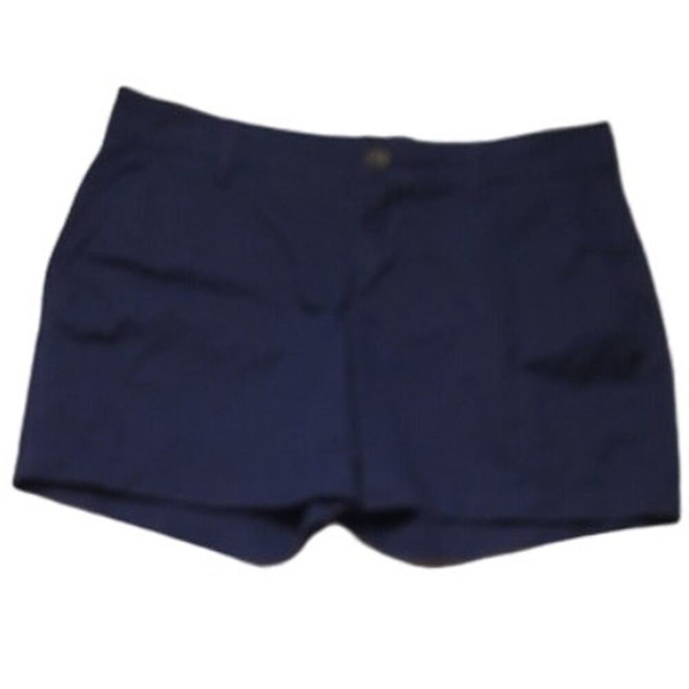 Old Navy Cotton Blend‎ Chino Shorts Navy Blue Summer Vacation Casual Utility - 4